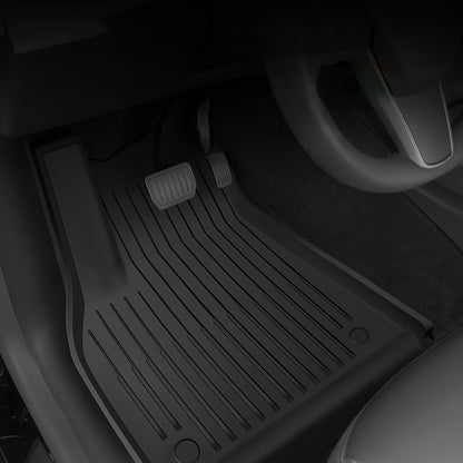 Upgraded floor mats for Tesla Model 3 2024–2026 featuring precision fit and durable TPE material
