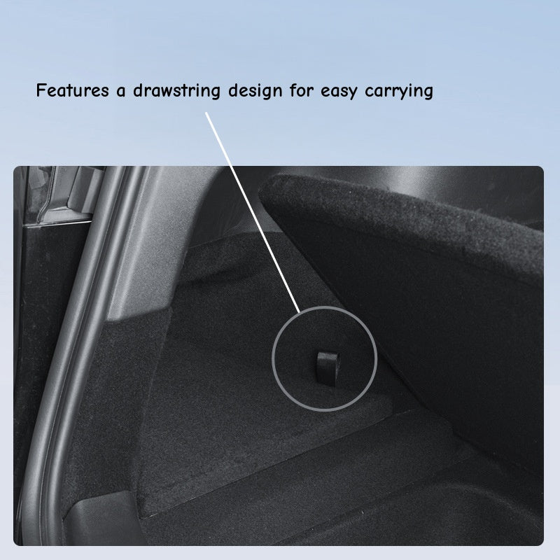 Side pocket storage bin for 2025 Model Y Juniper with built-in inner handle for easy lifting and access