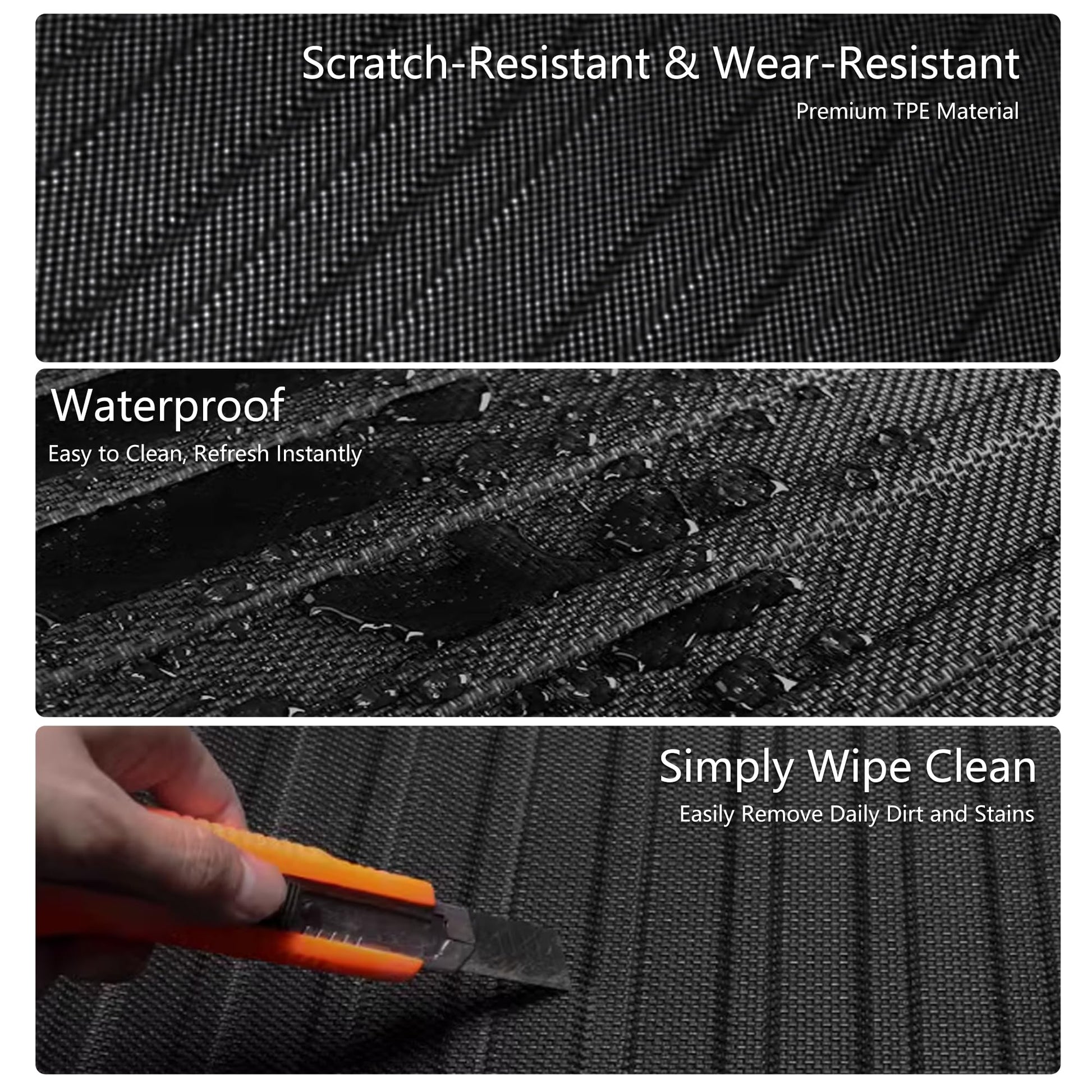 All-weather TPE front trunk mat for Tesla Model 3 Highland 2024+, offering durable and protective coverage for the frunk area