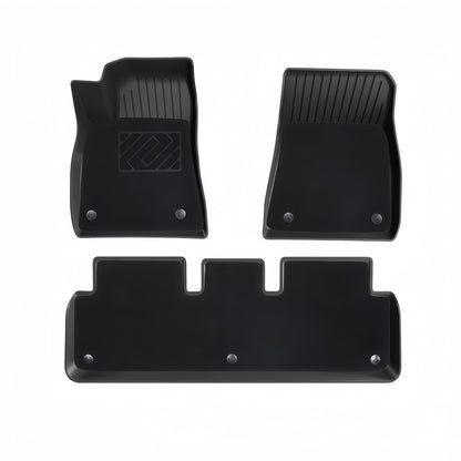 Custom fit all weather TPE floor mats for Tesla Model 3 2021–2026 with full coverage interior protection