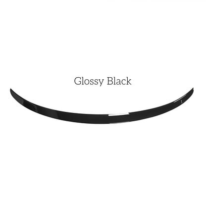 Gloss black ABS rear spoiler for Tesla Model 3 2024–2026 Highland, designed to reduce drag and deliver a factory-style performance look