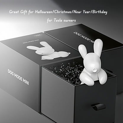 Adorable mini dog figurine accessory perfect for Tesla owners who enjoy cute interior accents and pet-themed décor