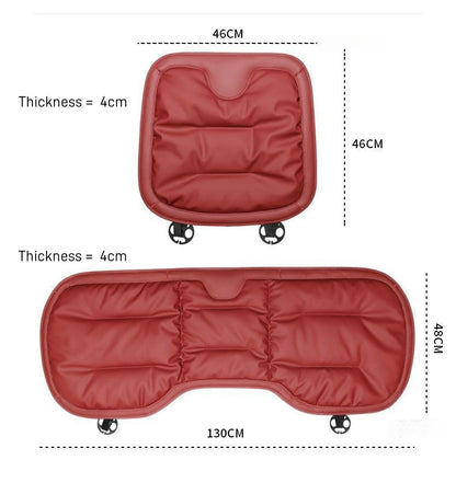Anti-slip silicone backing car seat cushion designed to prevent movement and maintain stability on any seat