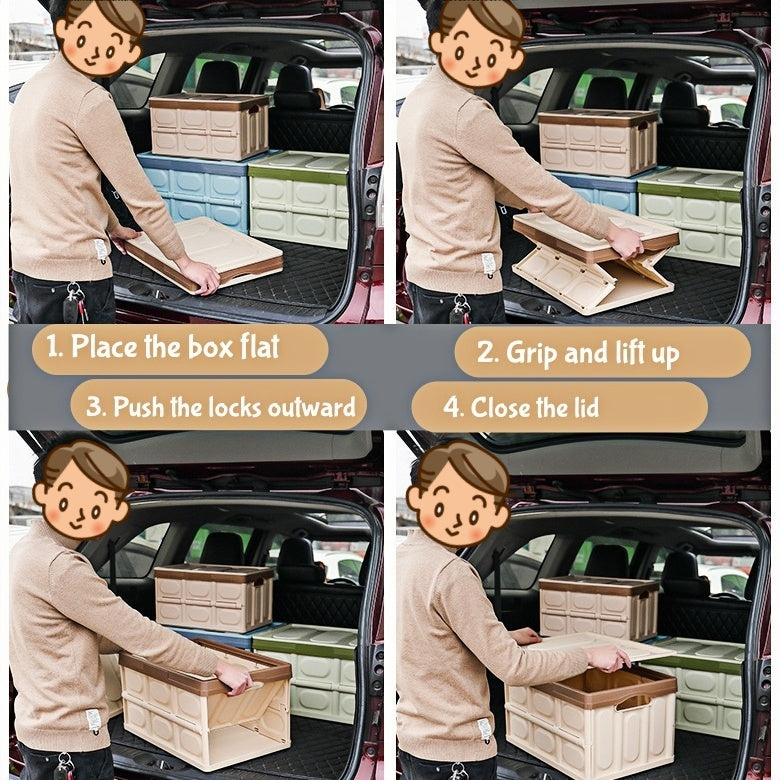 Car trunk organizer with waterproof storage bag, perfect for transporting liquids, ice cooling, and outdoor cleaning use