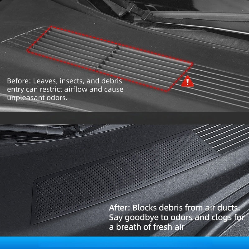 Custom fit air vent grille cover for Tesla Model 3 Highland ensuring factory-style fit and smooth airflow