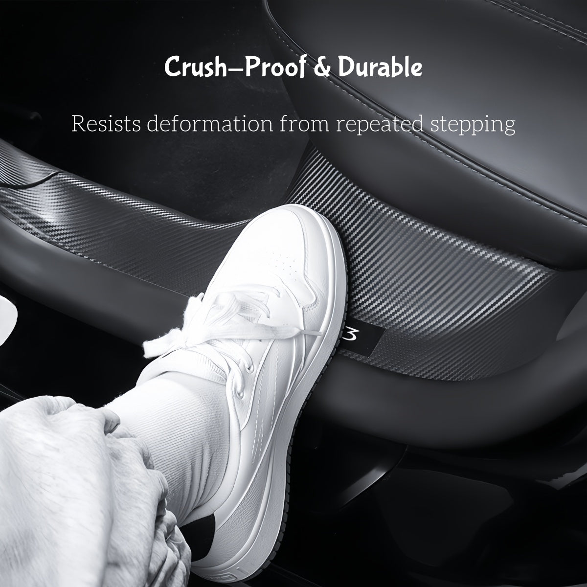 Scuff plate door sill guard for 2024 Model 3 Highland protecting high-wear areas from daily foot traffic