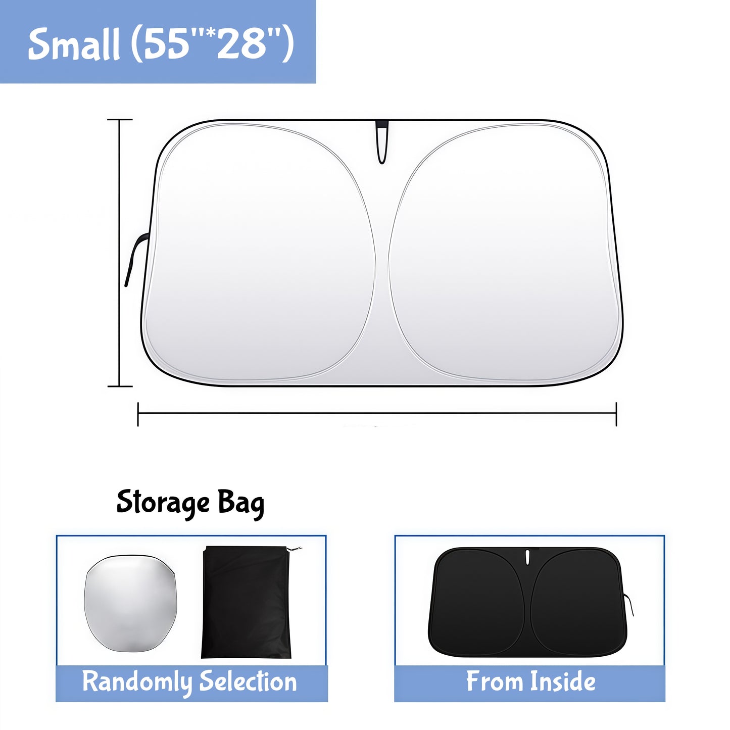 Easy install car windshield sunshade opens quickly and blocks sunlight instantly without tools or complicated setup