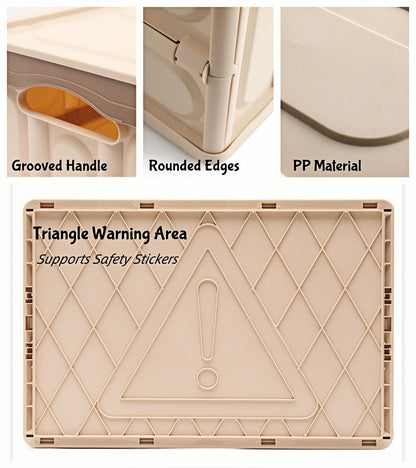 Folding car trunk organizer with lid and handles for easy carrying, helping keep your vehicle interior clean and organized