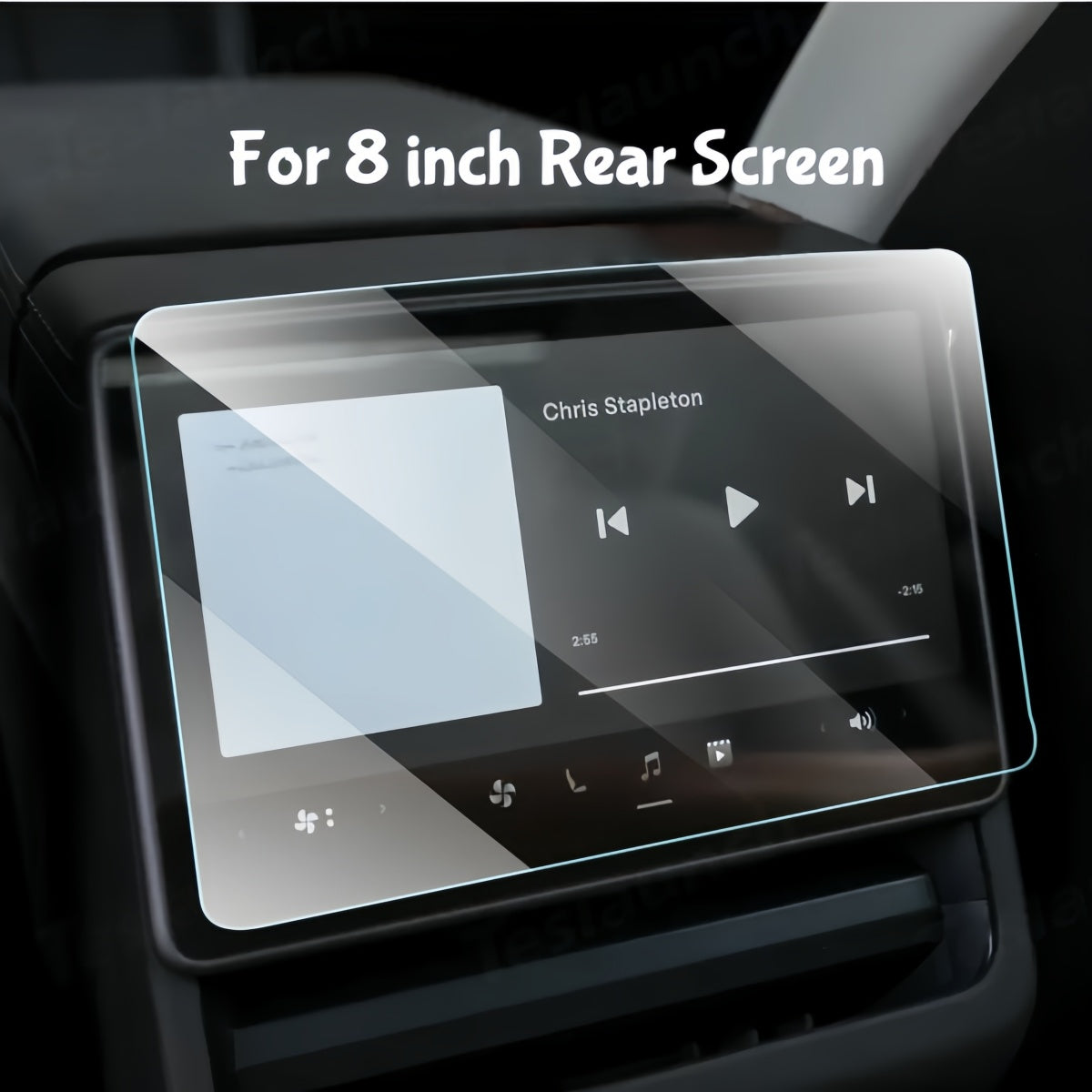 HD clear tempered glass screen protector for Tesla touchscreen with smooth touch response