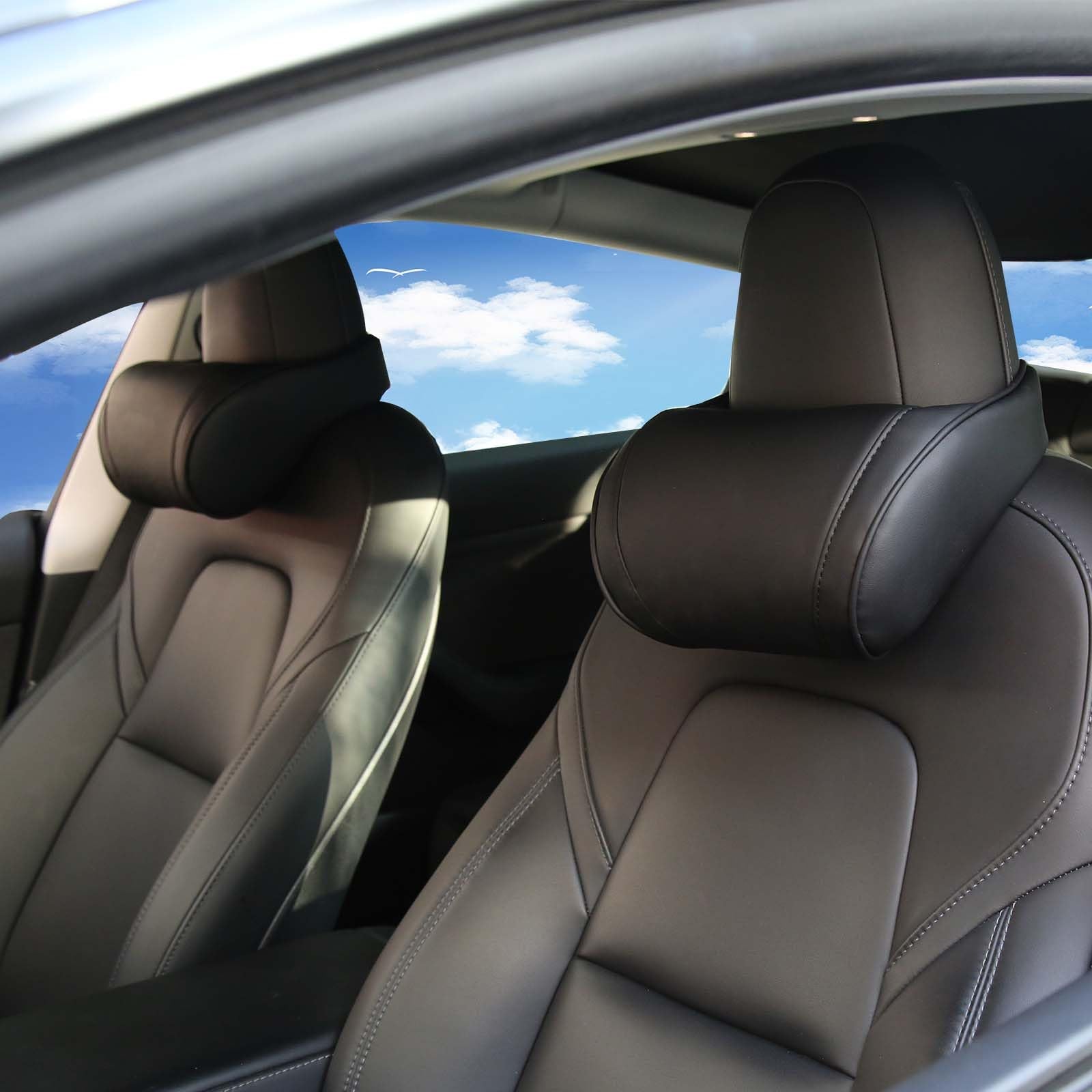 High-density memory foam headrest adapts to the natural curve of your neck to relieve tension and reduce fatigue