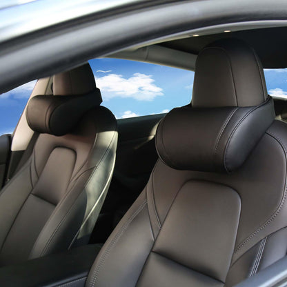 High-density memory foam headrest adapts to the natural curve of your neck to relieve tension and reduce fatigue