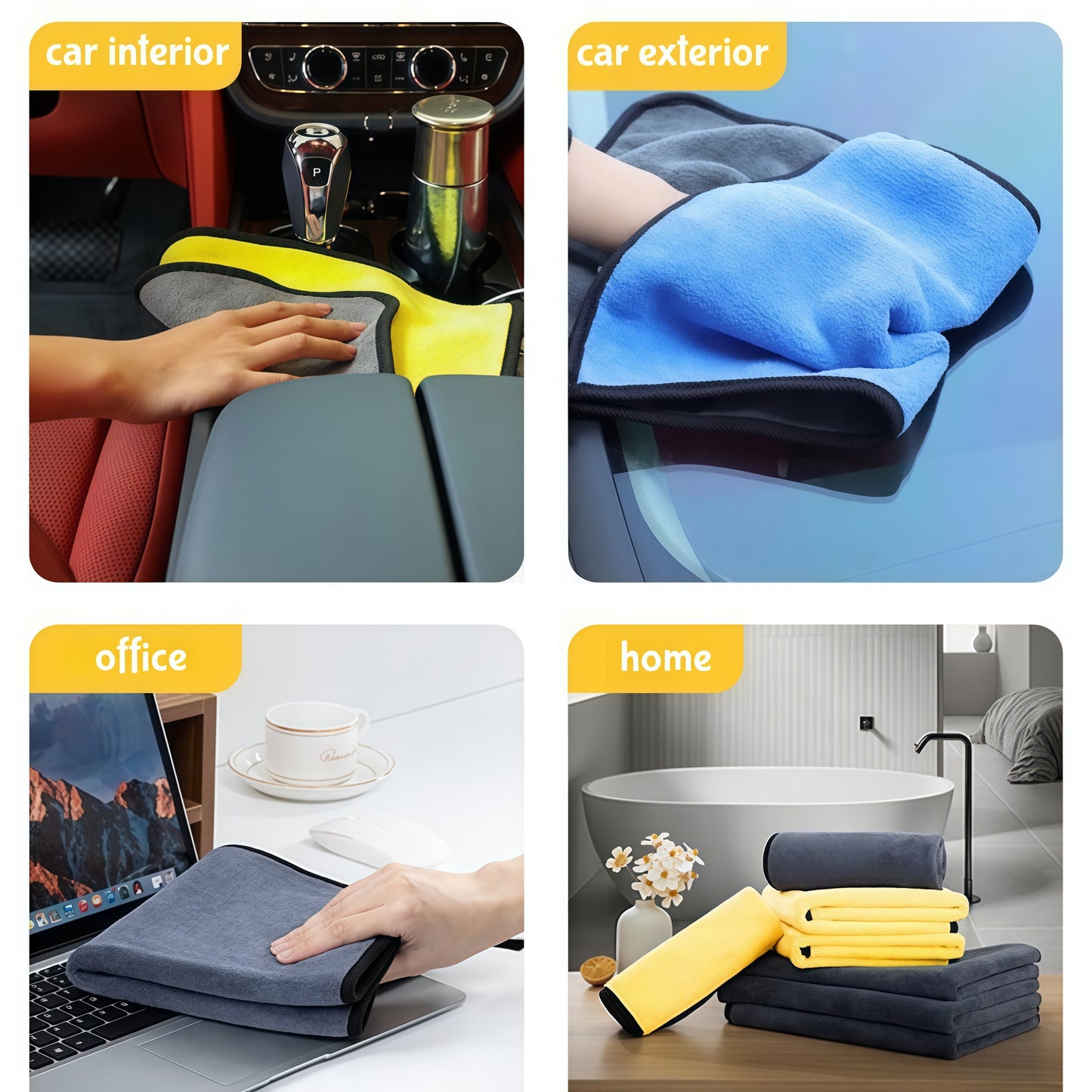 Large car drying towel ideal for SUVs trucks and vehicles offering full coverage drying in less time