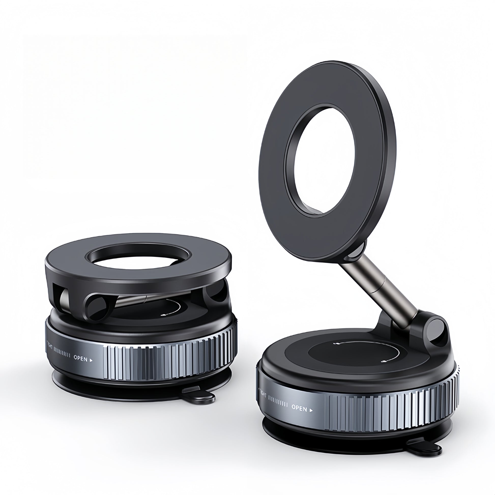 Powerful N52 magnetic car phone holder keeps your phone secure on dashboard or windshield for EV drivers