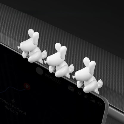 Screen decoration that fits the curve of the Tesla Model 3 Highland center display for subtle, stylish personalization
