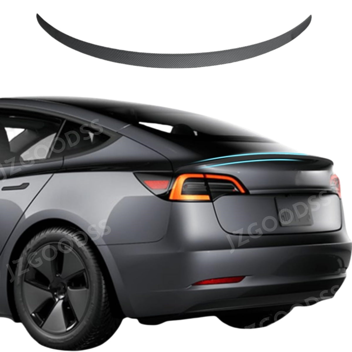 Sport-style tail lip wing spoiler for 2024 Model 3 Highland improving rear appearance and aerodynamic balance