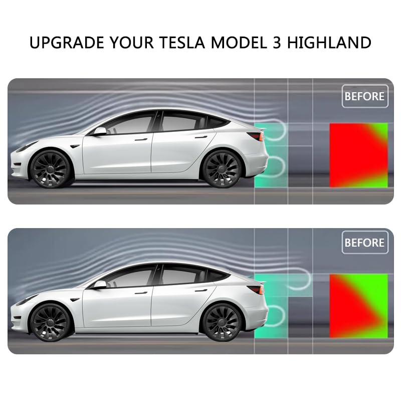 Streamlined trunk lip spoiler for Model 3 2024 Highland improving aerodynamics and reducing drag at high speeds