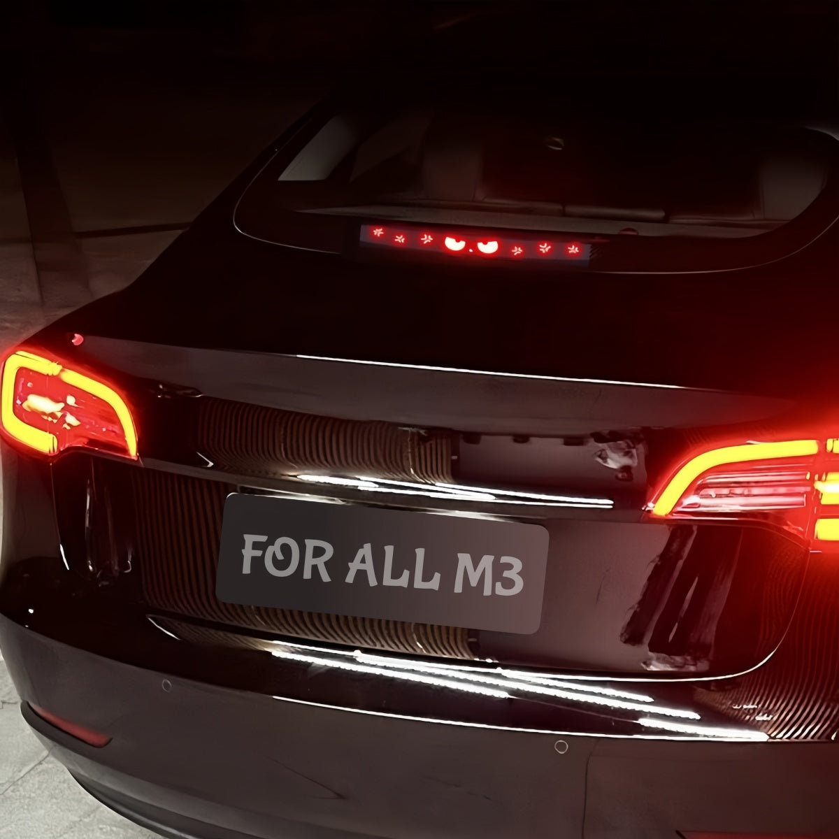 Model 3 brake light projector board with tool-free slot installation, no glue needed for quick and clean setup