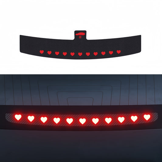 Tesla Model 3 brake light projector decal improves visibility and road safety for drivers