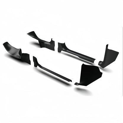 Carbon fiber door sill protector designed for 2025+ Model Y Juniper to protect entry trim from scratches and wear