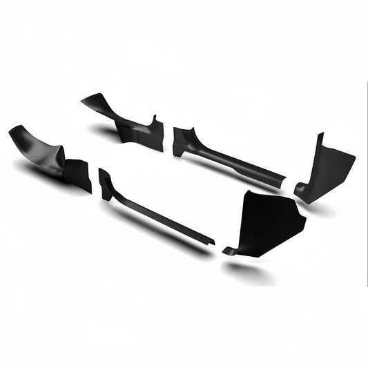 Carbon fiber door sill protector designed for 2025+ Model Y Juniper to protect entry trim from scratches and wear