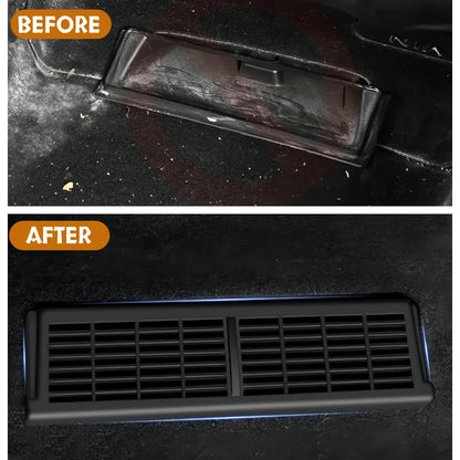 Rear air vent grille for Model Y maintains original airflow performance without blocking rear air conditioning output