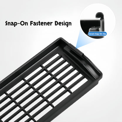 Model Y rear HVAC vent protector designed to block dust, debris, coins, and small items while maintaining airflow