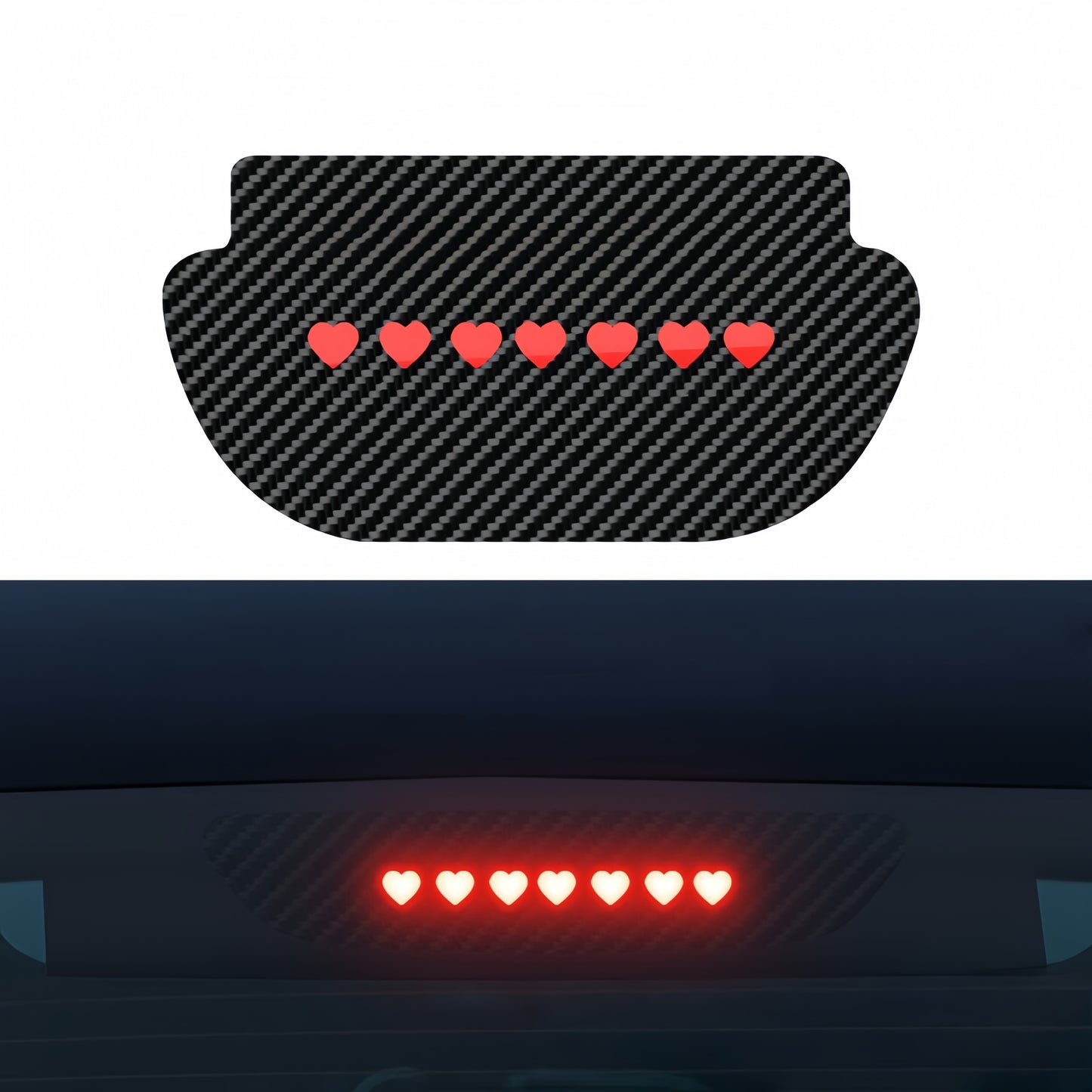 Tesla Model Y tail light decal available in multiple styles for personalized rear design.