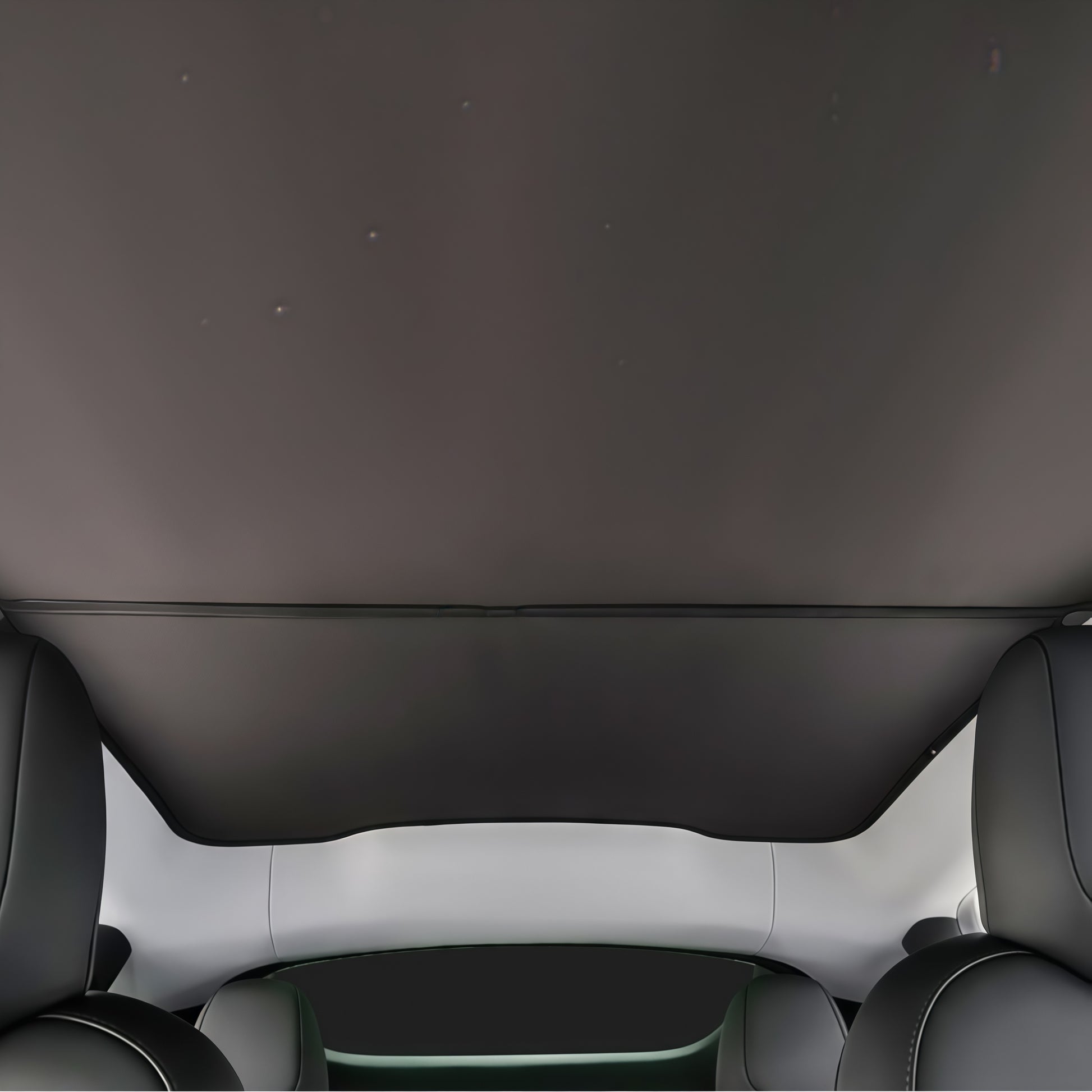 Nano crystal heat resistant sunshade for Tesla Model Y designed to reflect solar heat and protect interior surfaces
