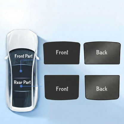 Nano silver coated sunroof sunshade for Tesla Model 3 2021-2023 with micro-crystal reflective points for superior heat reflection