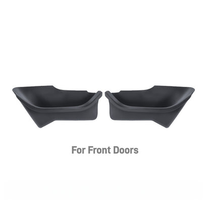 Precision-molded side door insert for Tesla Model 3 Highland, fitting flush into the factory pocket for OEM-style appearance