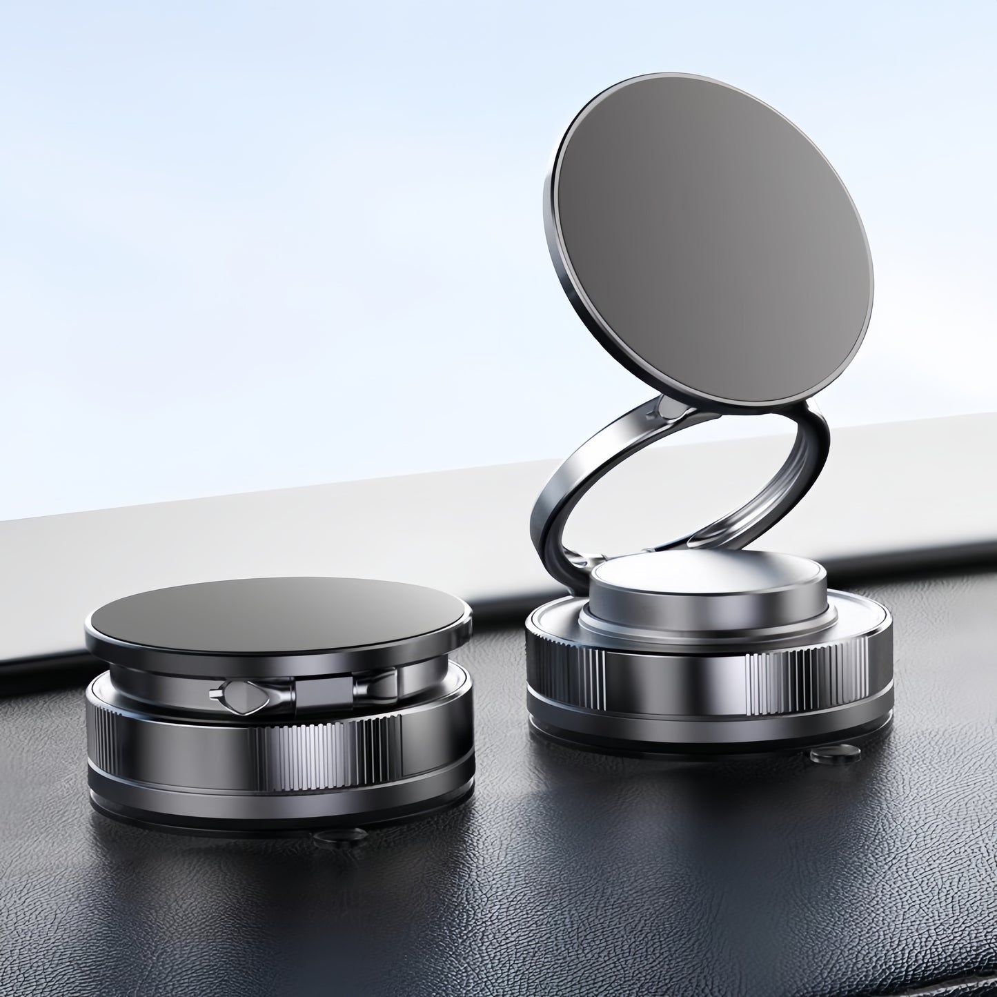 One-touch fold and pull-to-use mechanism makes this EV car phone mount convenient and space-saving