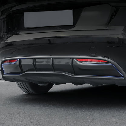 Rear diffuser lip for Model Y 2025 Juniper, easy DIY installation with automotive tape, no drilling required