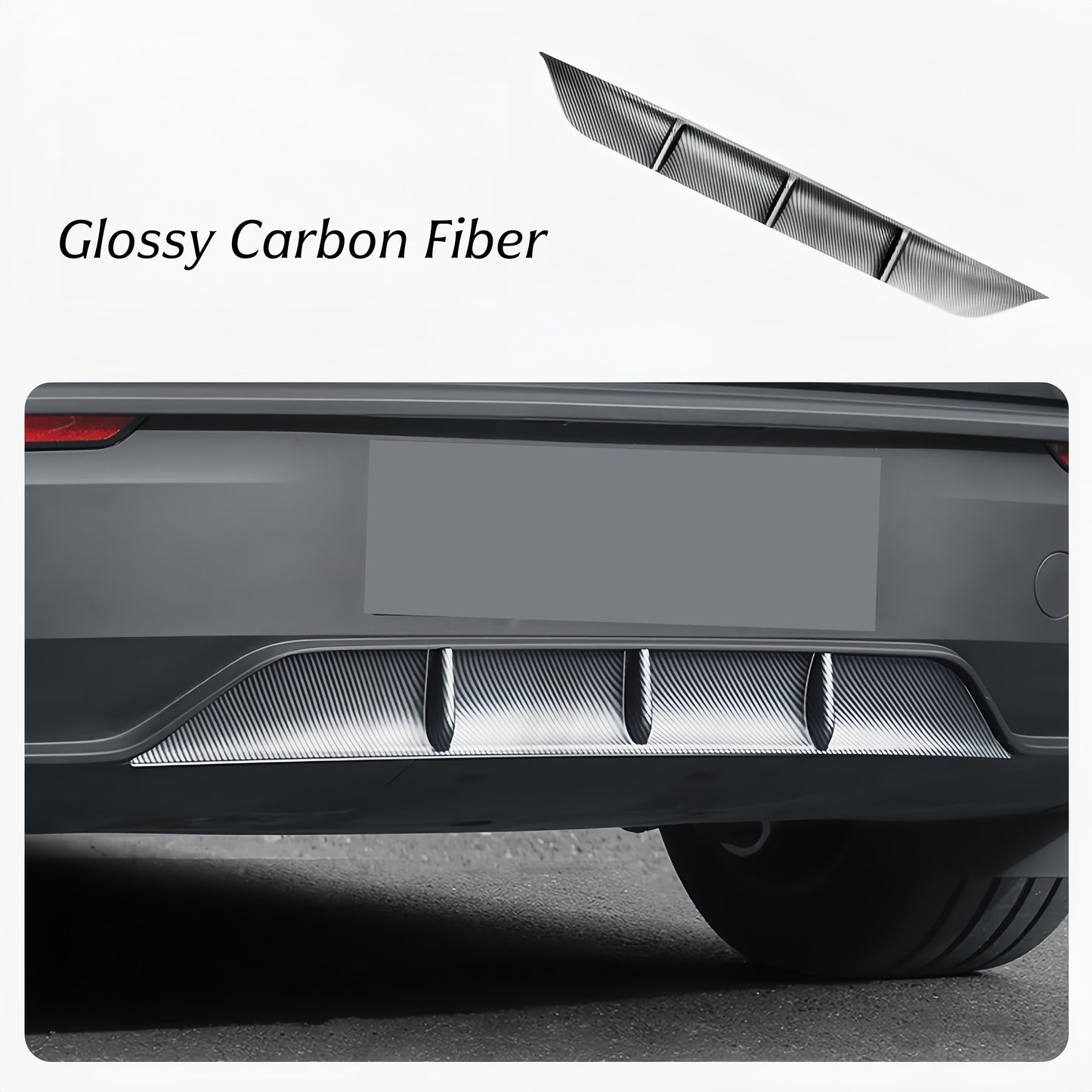 Sporty rear bumper lip upgrade for Tesla Model Y 2025 Juniper, giving aggressive styling and improved aerodynamics