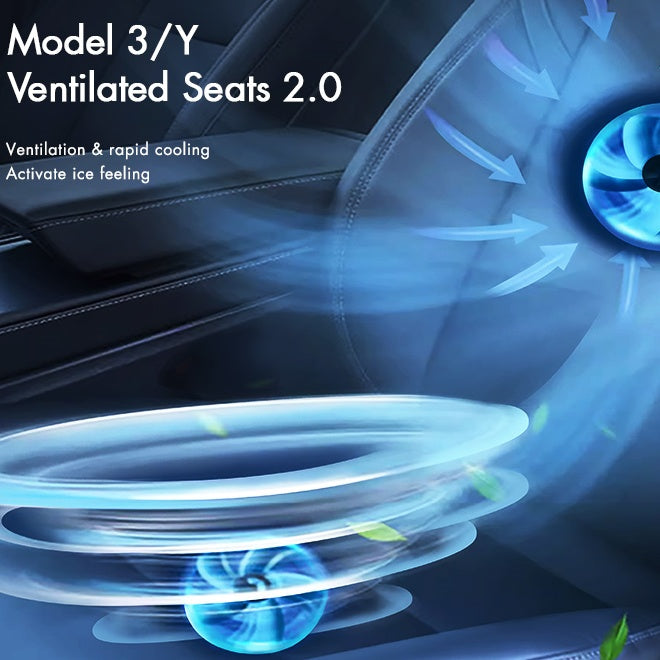 Tesla accessories for EV interior comfort: high-performance cooling seat with 3-speed airflow control