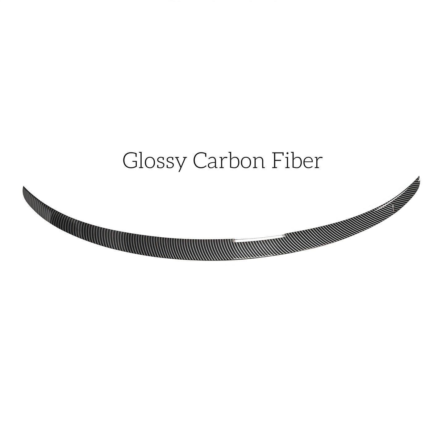 Gloss carbon fiber style ABS spoiler for Tesla Model 3 2024–2026, improving airflow, rear styling, and high-speed driving stability
