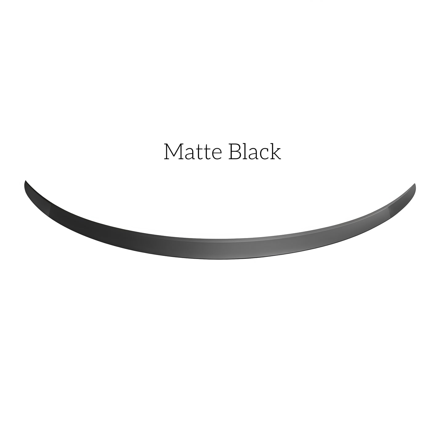 Matte black ABS trunk spoiler for Tesla Model 3 2024+, offering OEM-style fit, aerodynamic enhancement, and aggressive rear styling