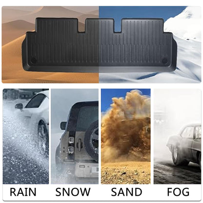 Front and rear all-weather floor mats for Tesla Model 3 Highland providing complete interior floor coverage