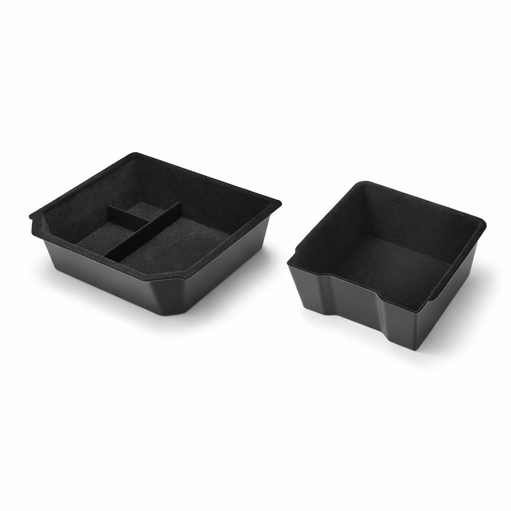 Tesla Model 3 & Model Y center console tray offering smart storage for phones, cards, sunglasses, and daily essentials