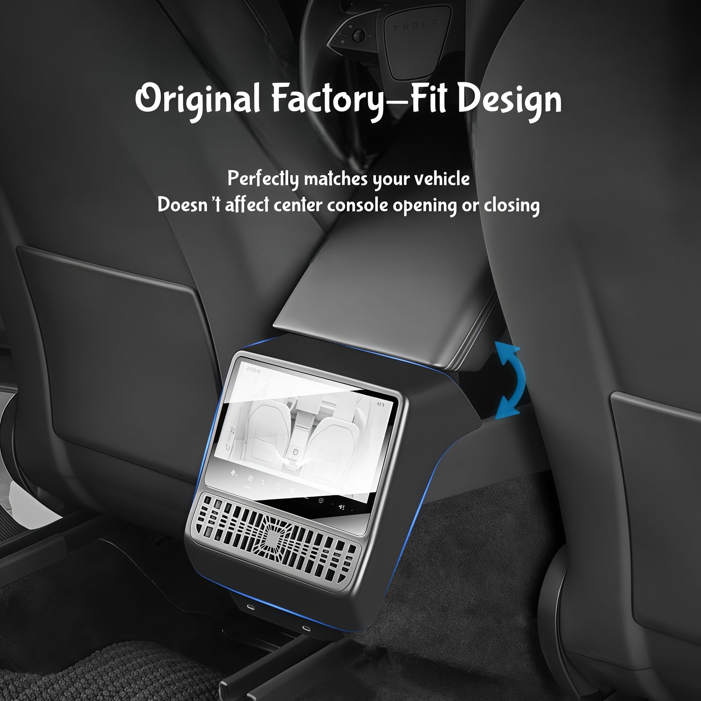 Rear air vent grille cover for Tesla Model 3 and Model Y preventing dust and debris entry
