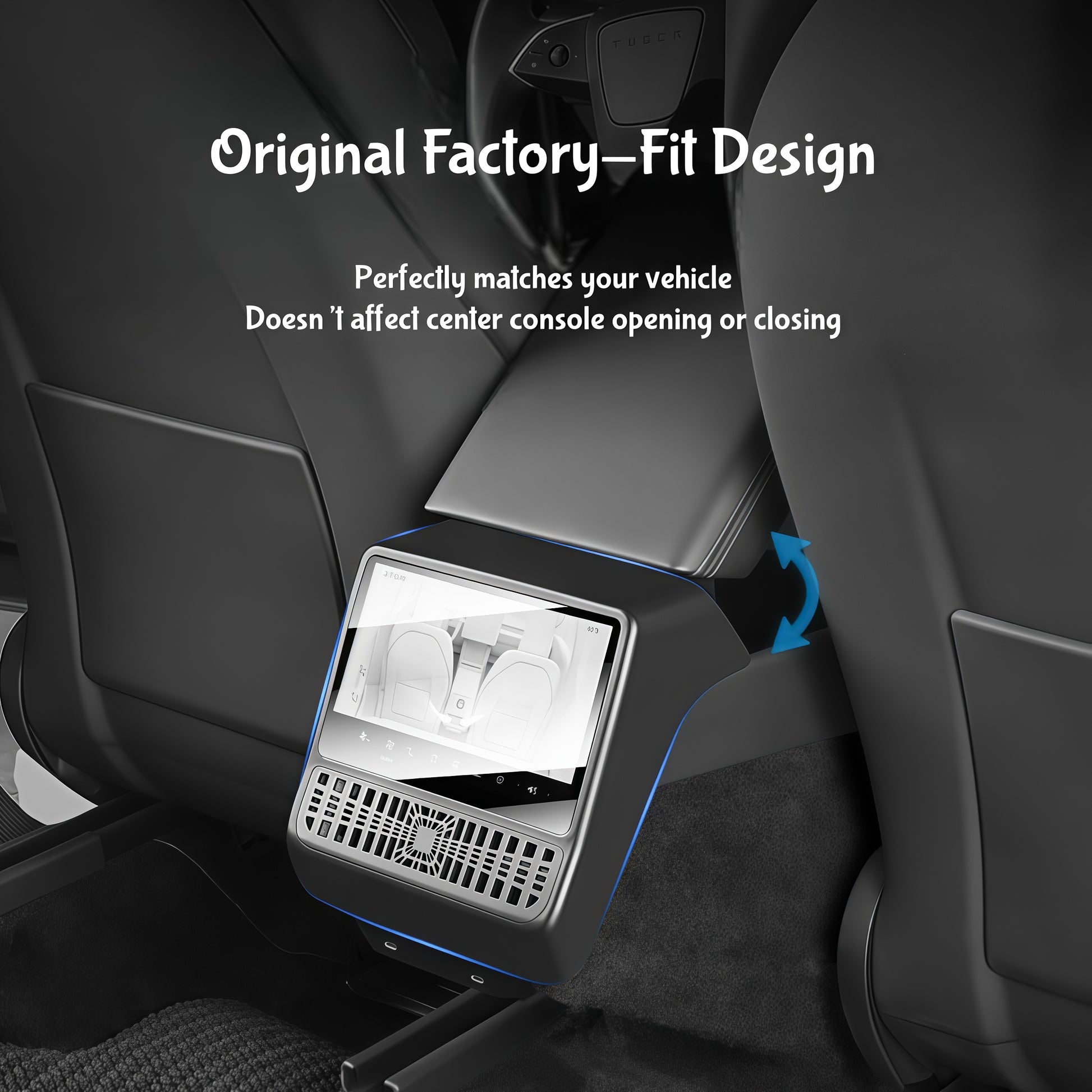 Rear air vent grille cover for Tesla Model 3 and Model Y preventing dust and debris entry