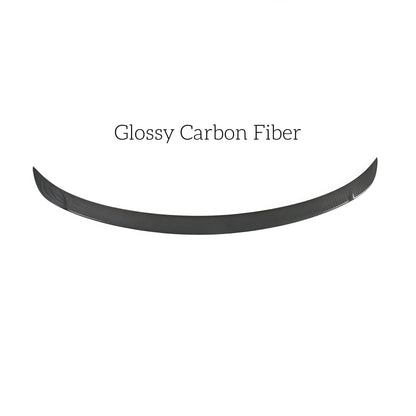 Gloss carbon look ABS spoiler wing for Tesla Model Y 2025, improving airflow, stability, and aggressive rear styling