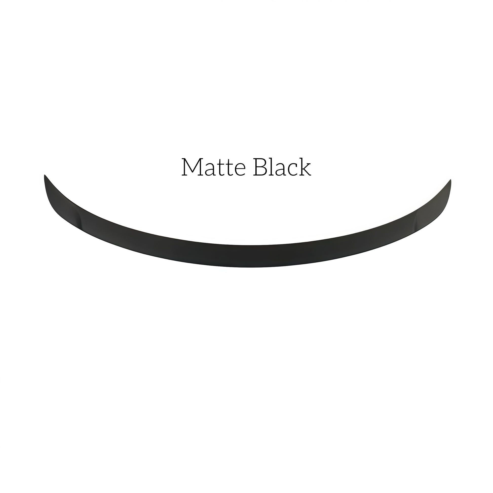 Matte black ABS rear spoiler for Tesla Model Y 2025 Juniper, providing aerodynamic performance and clean factory-style finish