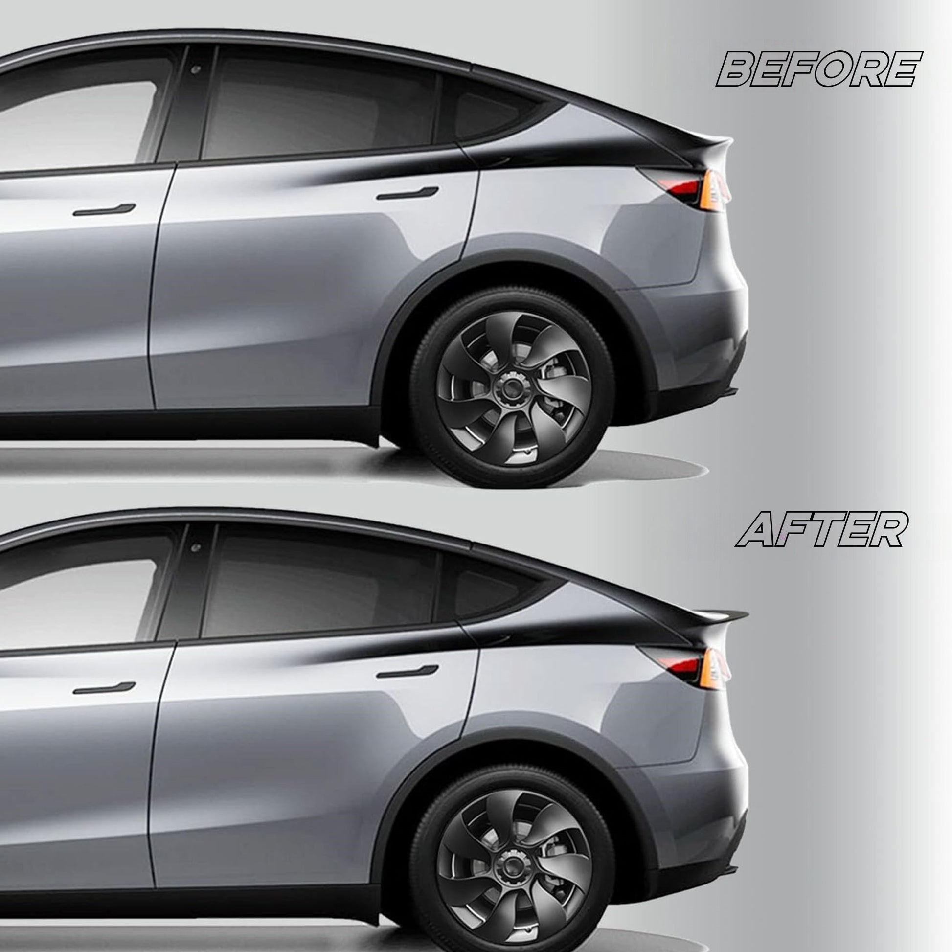 Performance rear wing accessory for Tesla Model Y 2025, featuring ABS construction and aerodynamic trunk lip enhancement