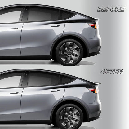 Performance rear wing accessory for Tesla Model Y 2025, featuring ABS construction and aerodynamic trunk lip enhancement