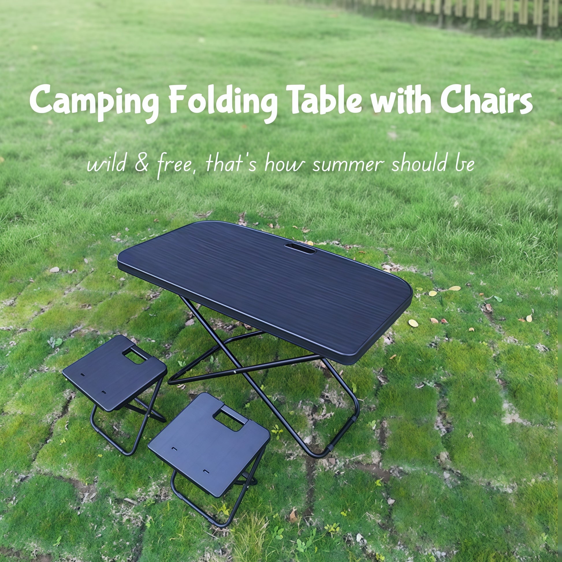 Tesla Model Y camping table with built-in compartments for utensils, gadgets, and travel essentials, keeping the trunk organized