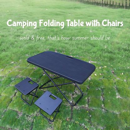 Tesla Model Y camping table with built-in compartments for utensils, gadgets, and travel essentials, keeping the trunk organized