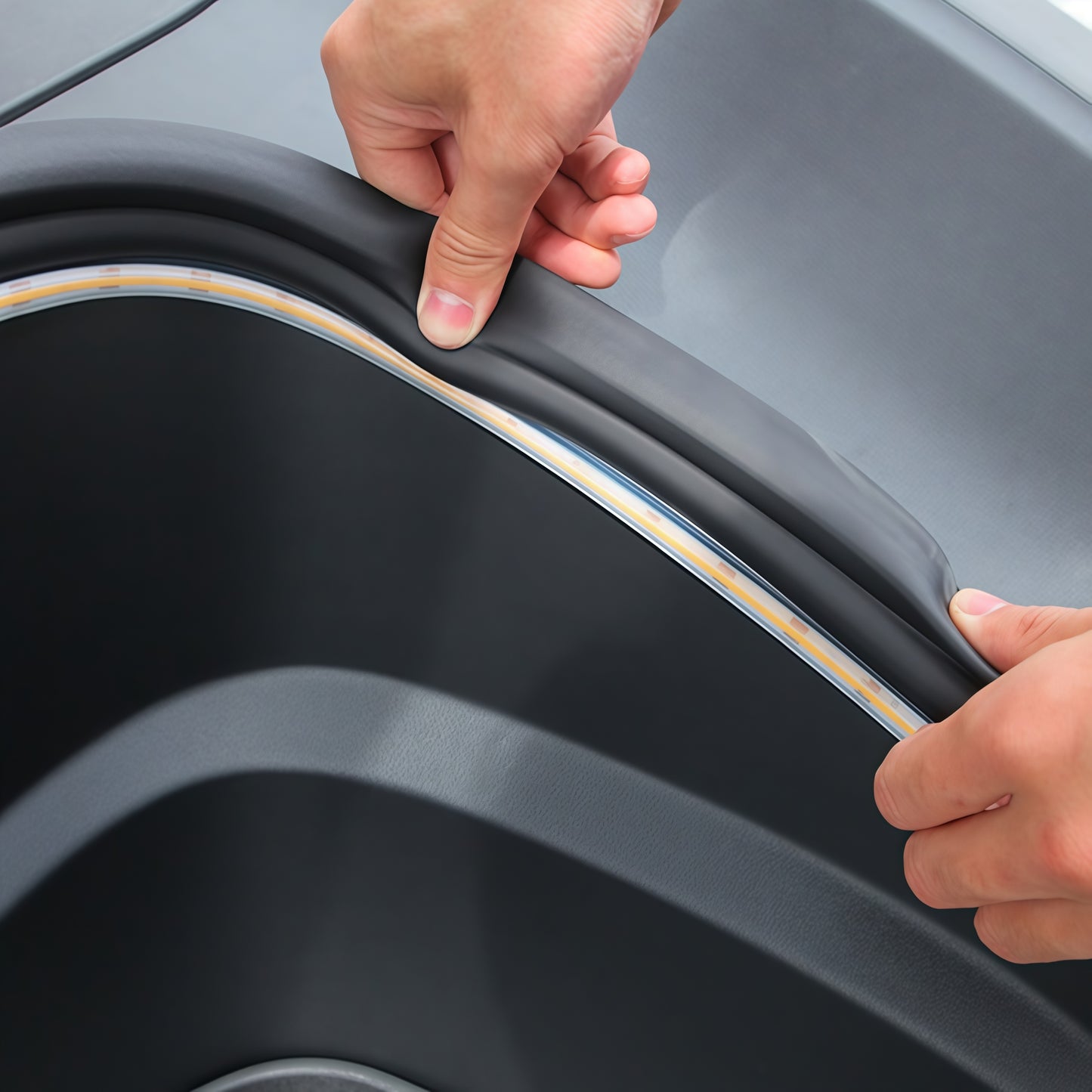 Tesla Model Y frunk ambient lighting accessory designed to enhance front trunk visibility and interior styling