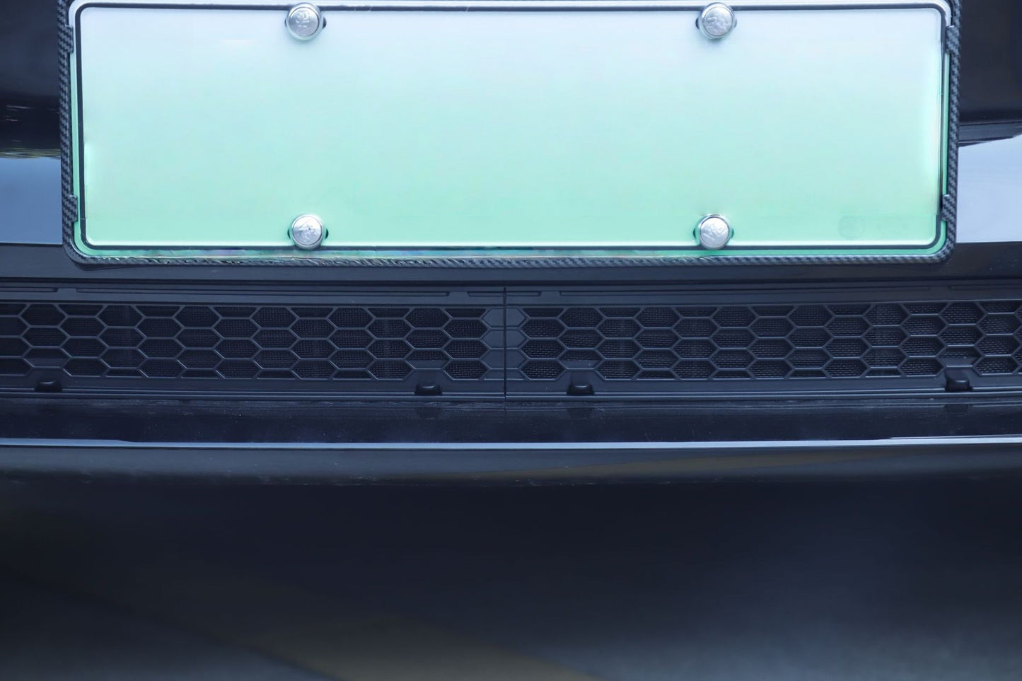 Seamless and secure fit of the front grille mesh insert for 2025 Tesla Model Y Juniper ensures OEM-like appearance