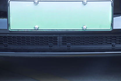 Seamless and secure fit of the front grille mesh insert for 2025 Tesla Model Y Juniper ensures OEM-like appearance