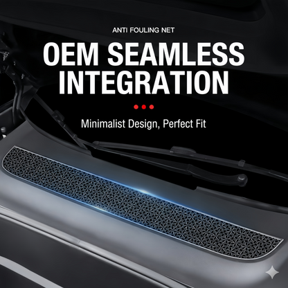Front air vent protective mesh for Tesla Model Y Juniper designed to block debris and protect air inlet system